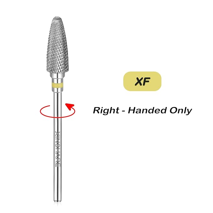 Nail Drill Bits 3/32" Carbide Professional Safety Tungsten Nail File Cone Drill Bit for Acrylic Nail Gel Cuticle cleaner Manicure Pedicure Nail Polishing, Beginner Salon, Extra Fine