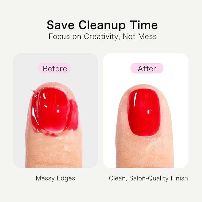 Liquid Latex for Nails - 2-Pack Set - Quick-Dry, Peel Off Cuticle Guard & Nail Polish Barrier Protector for Flawless Manicures & Nail Art (2 x 5ML Bottles)