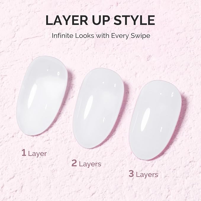 MelodySusie White Gel Nail Polish, 0.5Fl.oz Jeweliver Jelly Gel Polish Translucent Nude Natural Color Soak Off UV LED Light Cure Gift Nail Art Manicure DIY at Home JIG07