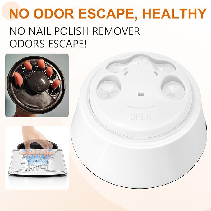 Nail Soaking Bowl, Electric Soak off Bowl Manicure Soaker for Gel Nail Polish Remover, Acrylic Nails, Dip Powder Remover, White