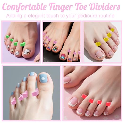 1000 Pcs Toe Separators for Women Pedicure, Reusable Sponge Toe Separators for Pedicure, Soft Foam Toe Dividers for Nail Polish