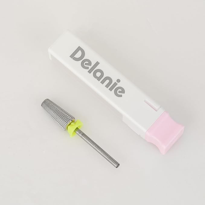 Delanie 5-in-1 Carbide Nail Drill Bit for Professional Nail Tech, 3/32", Extra Fine Grit