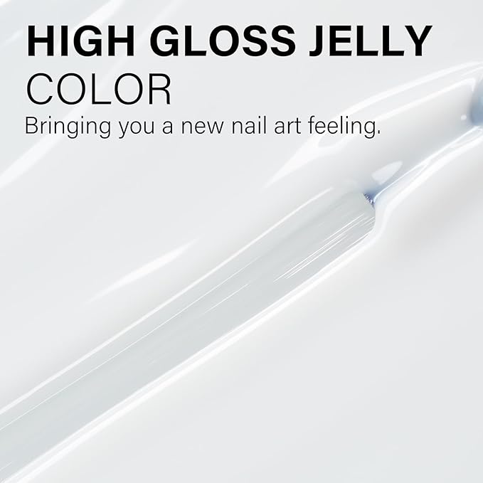 AILLSA Milky White Gel Nail Polish Nude Gel Polish Natural Color Translucent Jelly Gel Polish Soak Off U V Clear Coat Gel Neutral Nail Art French Manicure at Home 0.51 Fl Oz /GB07