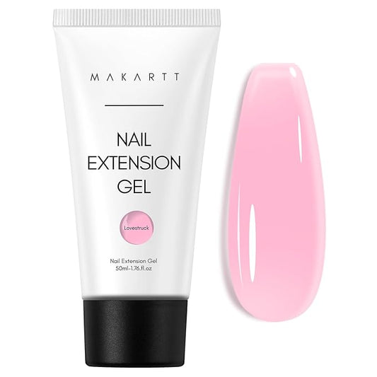 Makartt Poly Nail Gel, Hema-Free Builder for Extension, Coral Pink, 50 ML Poly Strengthener Hard Gels for Trendy Design-Long-Lasting and Easy to Use Manicure