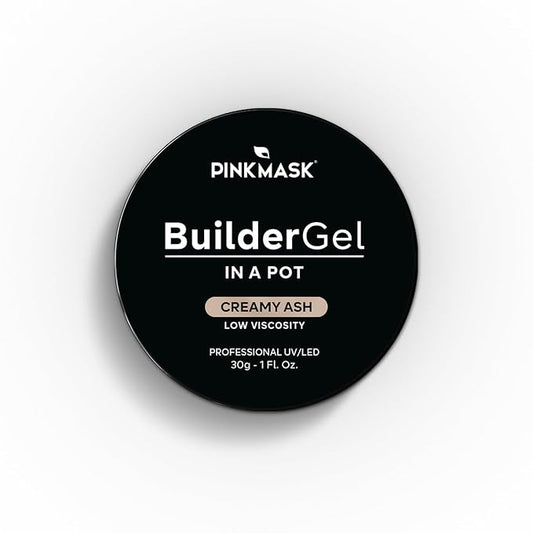 Builder Gel in a Pot 30g Creamy Ash, Nail Extension/Strengthener in a Jar, Sculpting Gel UV/LED