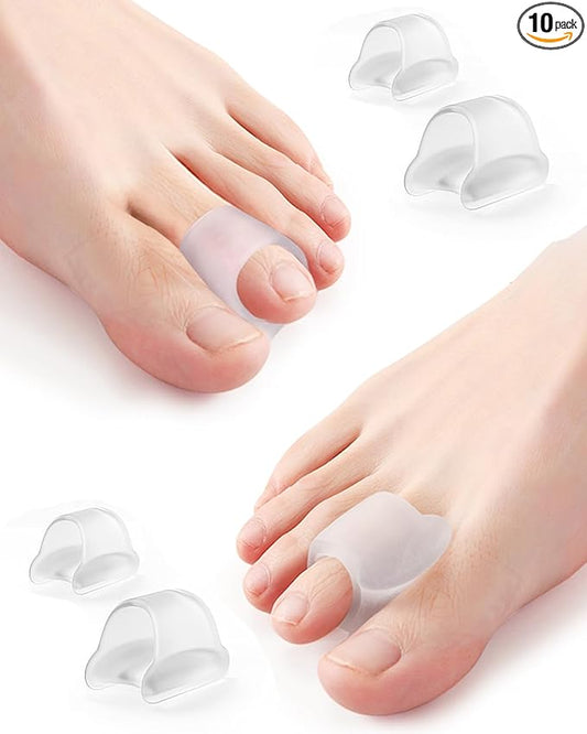 10Pcs Hammer Toe Corrector Straighteners for Women and Men Curled Toes, Crooked, Claw, Hammertoe, Gel Toe Splints for Straightening, Silicone Foot Bunion Spacer Separators (Small)