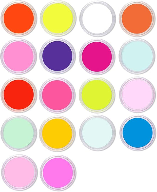Nail Acrylic Powder Set 18 Colors DIY Nail Art Acrylic for Nails Sparkling AcrylicNails Great for Home Manicure Professional Quality Nail Art Supplies