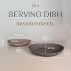 Mora Ceramic Large Serving Bowls- Set of 2 Oval Platters - Image 2