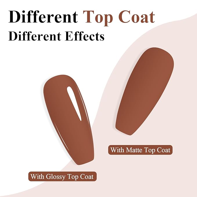 Imtiti Brown Gel Nail Polish, Mocha Brown Gel Polish Autumn Winter Soak Off UV LED High Gloss Art Manicure Salon DIY Design 10ML