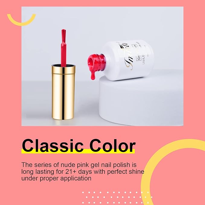 Imtiti Red Gel Nail Polish, 0.5 fl oz Neon Color Soak Off Polish for Nail Art Manicure Salon DIY Lamp Design Easter Decoration
