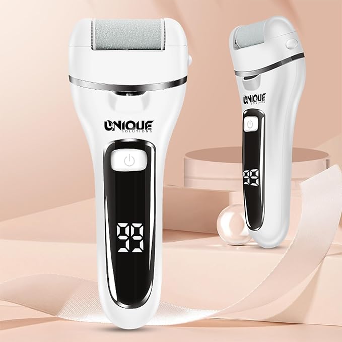 Electric Callus Remover for Feet, Portable Foot Scraper, Rechargeable Calloused Feet Remover Tool, 3 Grinding Heads, Waterproof Electronic Pedicure Foot File