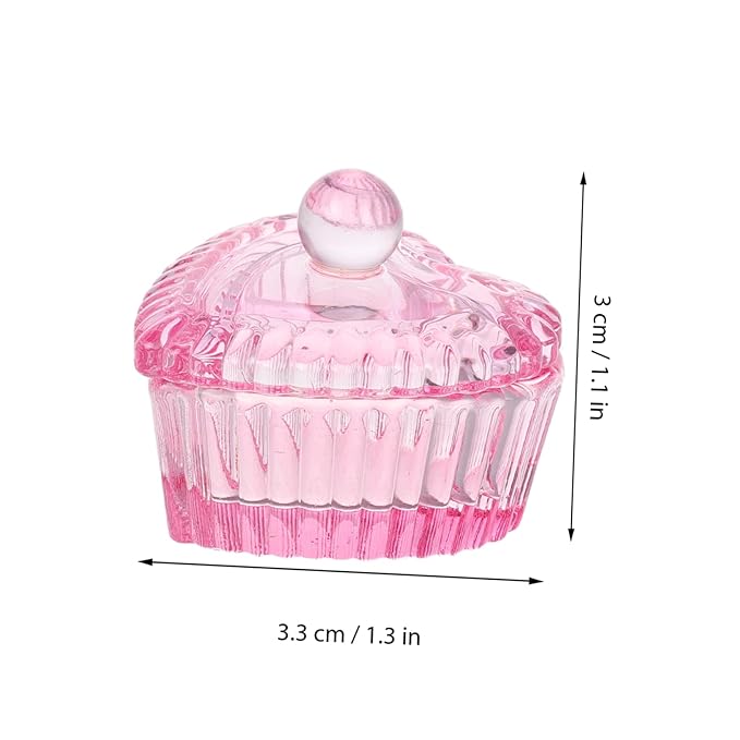 Elegant Nail Soaking Bowl Lid Dappen Dish Glass Cup for Nail Art Pen Wash