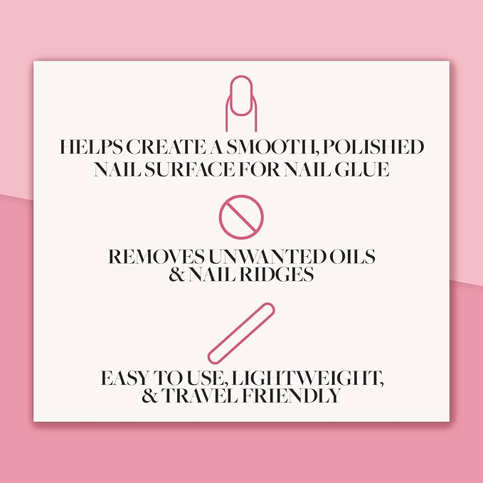 Glamnetic 7-in-1 Nail Buffer | All-in-One, 7 Step Nail Buffing Block for Filing, Shaping, Smoothing & Polishing | Lightweight & Easy to Use | EVA & Sandpaper Nail File Buffer