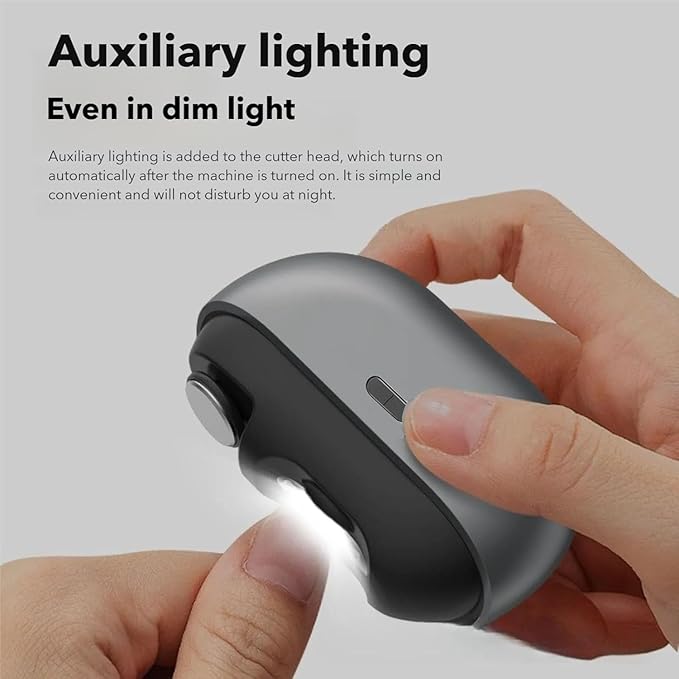 Easyclip Smart Nail Clipper,Fanyil 3 in 1 Easy Clip Electric Nail Clippers for Seniors,Designed for Extra Hard/Thick Hands Feet Nails,Polishing Clipper with Light (7-14 Day delivery)