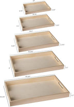 Wood Serving Tray Set with Handles - Image 2
