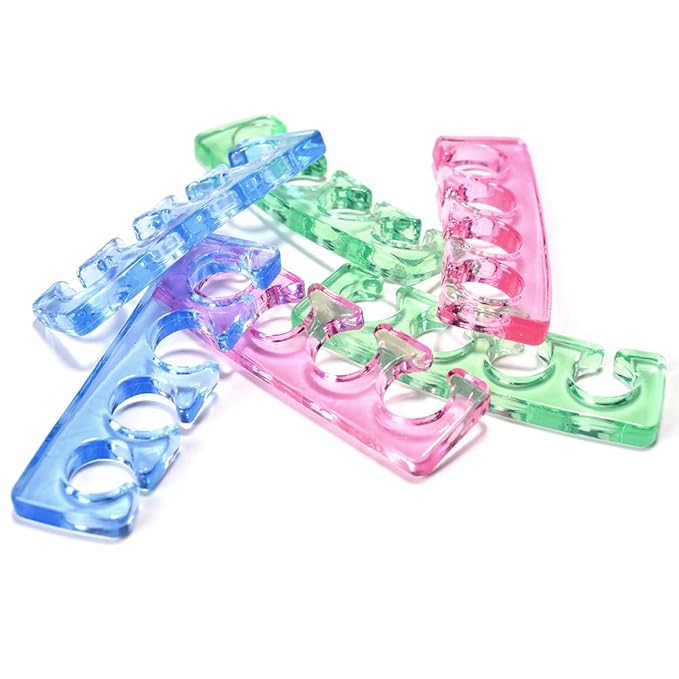 Pedicure Toe Separators Flexible Soft Silicone Finger Toe Spacers for Nail Polish Pedicure Tools Toe Spreader for Nail Polish Application(Pink)