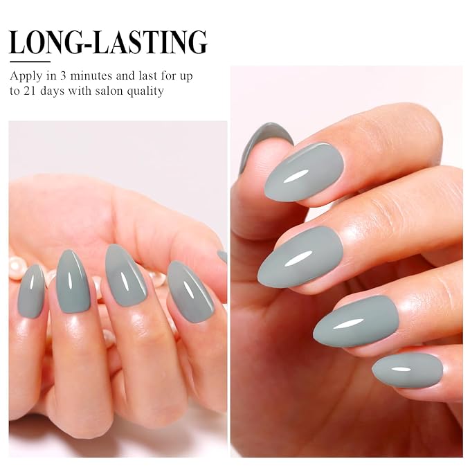 Imtiti Jelly Gel Nail Polish, 15ML Milky Green Sheer Jelly Gel Polish Soak Off LED UV Nail Gel Polish Green Translucent Gel Nail Polish Nail Starter Manicure Salon Nail Kit