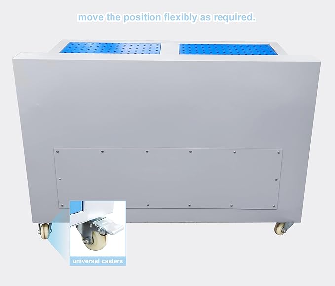 TECHTONGDA Grinding Dust Collection 1.2M Flat Workbench Table Welding Smoke Purifier with Metal Dust Collector for Polishing Welding Dust Removal with Side Suction Plate 220V 2.2KW