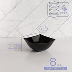 PLASTICPRO Disposable Square Serving Bowls, Party Snack or Salad Bowl, Plastic - Image 7