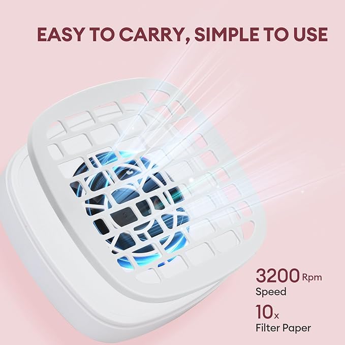 LIARTY Small Nail Dust Collector Nail Tech, Mini Quiet Vacuum Nail Fan Dust Collector Vent with Filter Paper Sheets for Nail Art, Professional Nail Tech Supplies