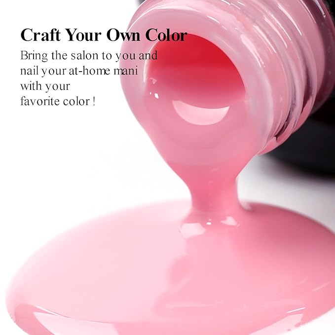 Imtiti pink Gel Nail Polish, 1 Pcs 0.5 fl oz Bright pink gel nail polish Color Soak Off Gel Polish Nail Art Manicure Salon DIY Nail Lamp Gel Nail Design Christmas Decoration