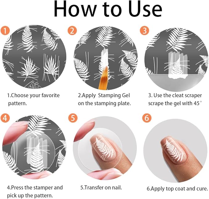 PH PandaHall 3pcs Leaf Nail Stamping Plates Geometric Leaves Nail Image Plates Plants Nails Art Stencils Monstera Nails Stamp Templates Nails Image Plates for Women Manicures Salon Design