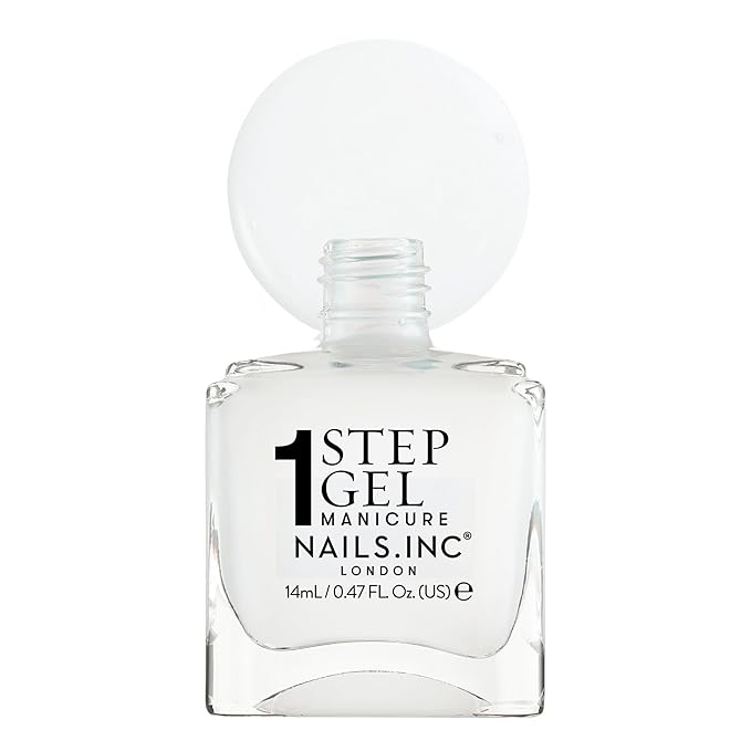 Nails Inc It's Topless Gel-Like Nail Polish, 4-in-1 Base Coat, Treatment, Color & Top Coat, Long Lasting, Strong, Chip Free Nails, Glossy Salon Quality Manicure, Air Dry Nail Polish, Emma, 0.47 Fl Oz