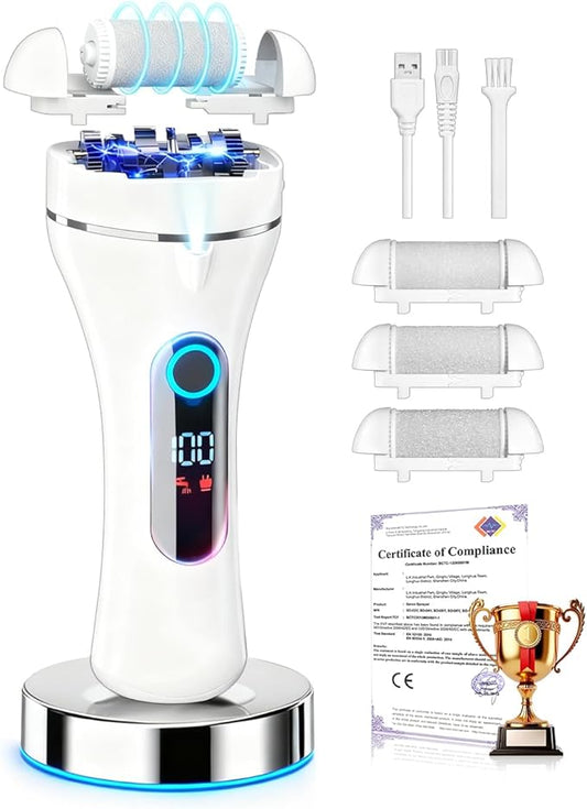 100% Effective Electric Foot Callus Remover CMTQVFL -【7 Performance Upgraded 2025】 Professional Foot Callus Remover IPX7 Waterproof Electric Callus Remover for Feet Hard Care Dead Cracked Skin