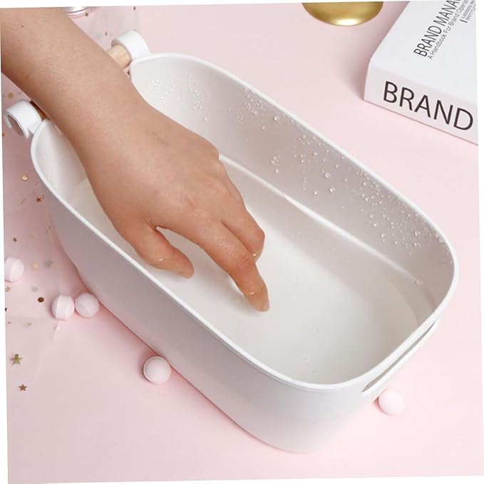 Nail Art Soak Bowl Hand Soak Bowl for Manicure White Soaking Container for Nail Salons