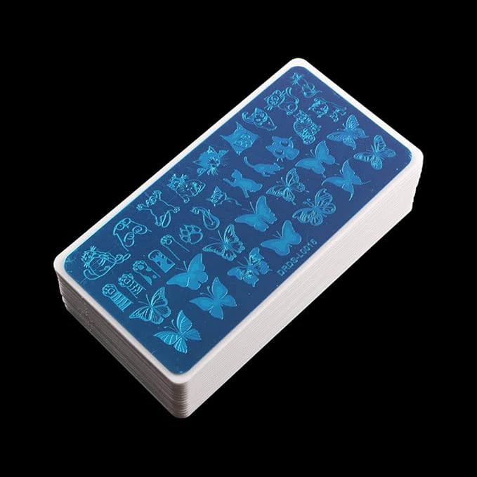 VNC 20Pcs 12X6cm Nail Art Soft Stamping Protective shell Plastic Holder Stamper Rectangel Stamp Holder