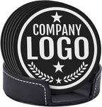 Custom Leather Coasters with Logo - Image 6