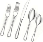BEWOS 20 Piece Stainless Steel Silverware Set by BEWOS