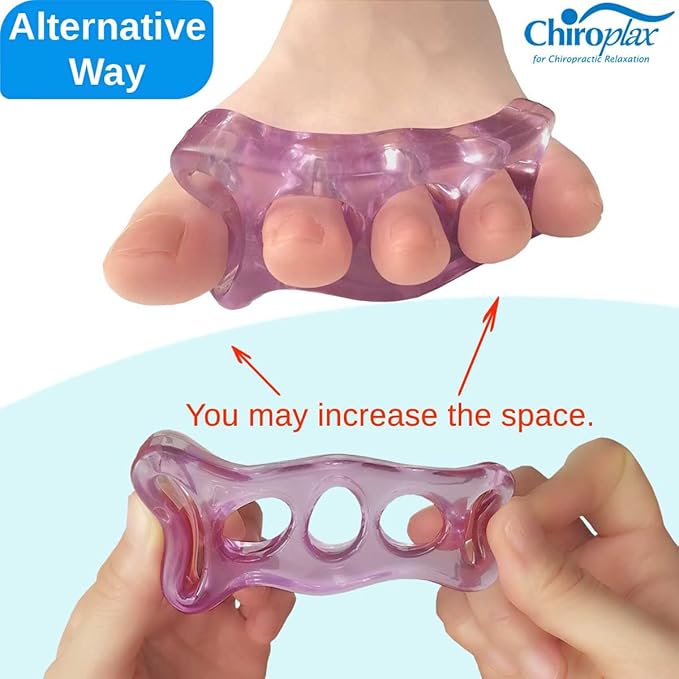 Chiroplax Gel Toe Separators Stretchers Spreader Spacer for Bunion Bunionette Relief Hammer Overlapping Toe Straightener Corrector(2 Pairs w/Pouch) (Mint Green)