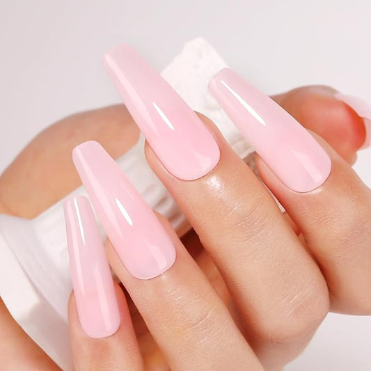 Imtiti Rubber Base Gel Polish, 15ML Nude Pink Color Base Gel For Nails Builder Gel Sheer Jelly Strengthener For Starters DIY Nail Art Soak Off UV LED