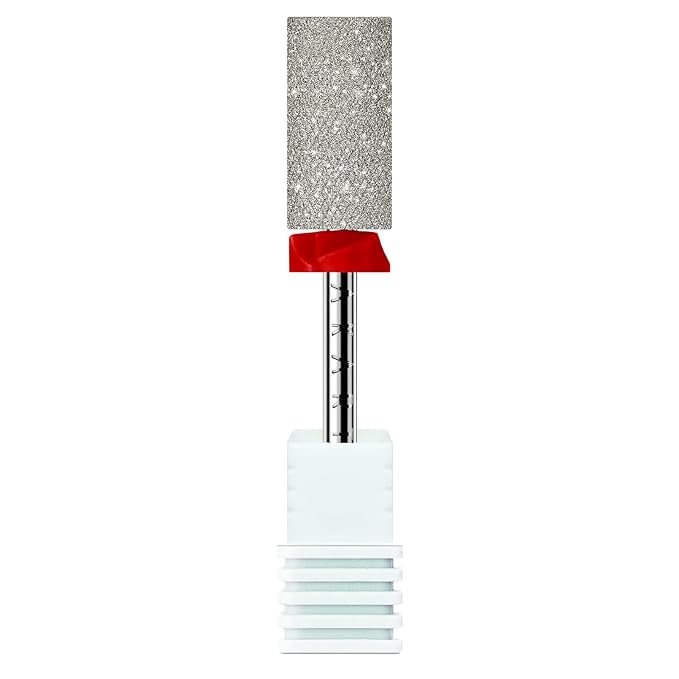 Makartt Nail Drill Bits - Large Barrel Carbide Diamond Sanding Buffer Bit for Nail Prep Cuticle Remove, Upgrade Drill Tips with Cross Teeth and Dust-Proof Ring for Manicure Salon, F #320 Grit