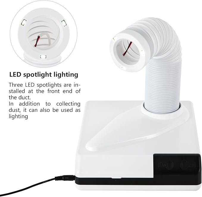 Countertop Vacuum Cleaner Dust Collector, Nail Art Manicure Dentist's Dust Clean Tool, Dust Collector Fan Vacuum Cleaner