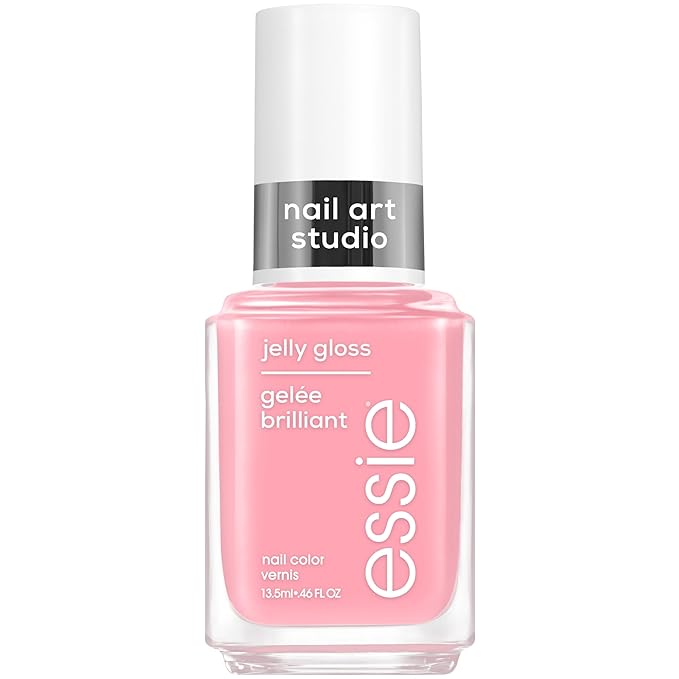 essie Nail Art Studio Jelly Gloss Polish, Vegan, Sheer Pink Nail Polish, Blush Jelly, 0.46 Fl Oz