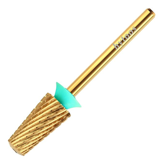 Coarse Safety Tapered Nail Drill Bits,Titanium Coating Round Top 3/32 Carbide Bit, Two-way Rotate for Both Hand, Nails Drills Accessories Gel Remover Tool (C, titanium)