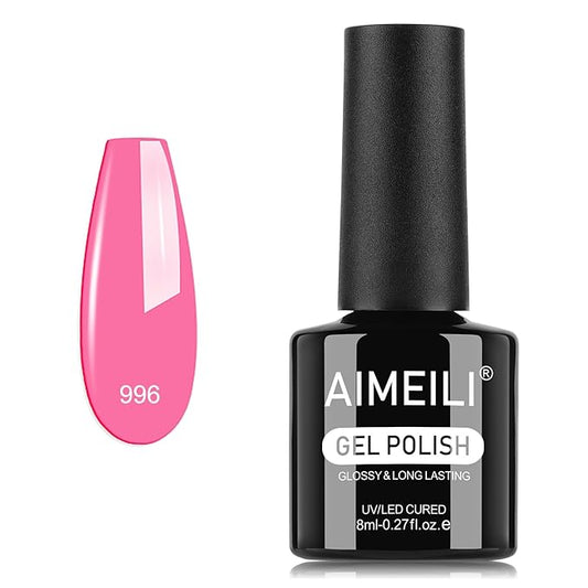 AIMEILI Gel Nail Polish, Hema Free, Cruelty Free, Vegan, Soak Off U V LED Nail Art for Women Girls Manicure Salon DIY Home - 996 8ml