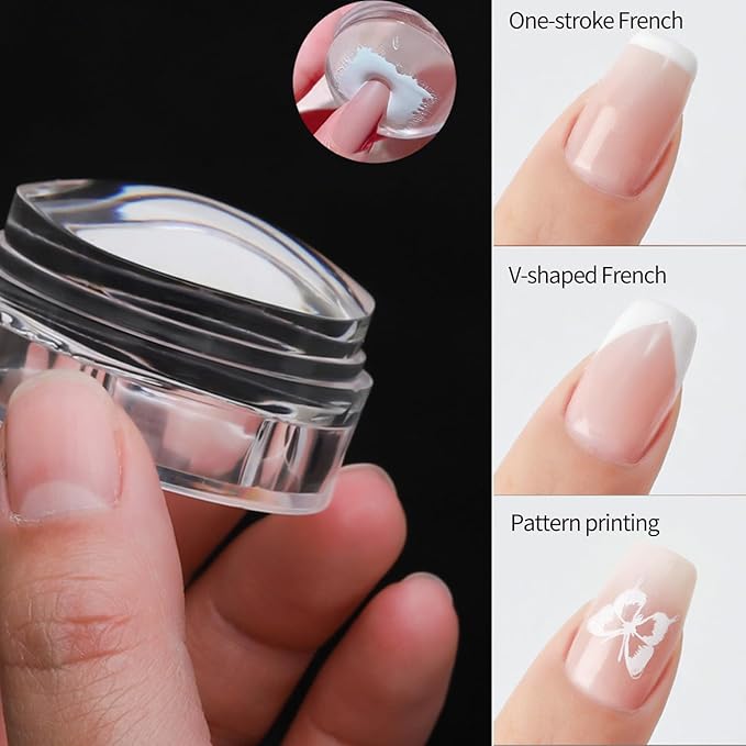 Nail Art Stamper Kit Your Perfect Choice for Effortless Nail Art Short Jelly Stamper for Nails Ideal for Nail Salon or Home User Easy to Use