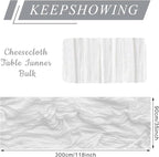 1 Pack Cheesecloth Table Runner 10Ft Christmas Gauze Boho Table Runners - Image 2