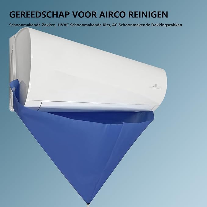 Ac Cleaning Kit, Air Conditioner Cleaning Kit, Ac Cleaning Bag, HVAC Cleaning Kit, Ac Cleaning Cover Bag, Large Size, Integrated Design for Easy Cleaning (Blue Set)