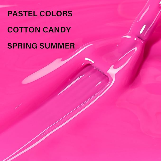 AILLSA Hot Pink Gel Nail Polish Neon Pink Gel Polish Pastel Bright Pink Nail Polish Macaron Spring Summer Colors Soak Off U V for French Nail Manicure Salon DIY & Holiday Gifts 0.5 Fl Oz GB79