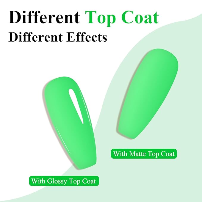Imtiti Green Gel Nail Polish, Pastel Green Gel Polish High Gloss Soak Off UV LED Spring Summer Art Manicure Salon DIY Design 10ML