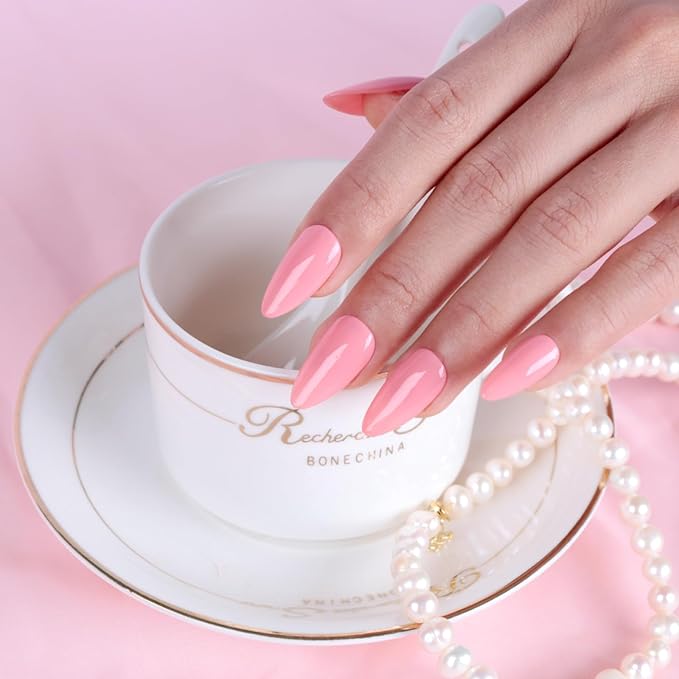 Imtiti pink Gel Nail Polish, 1 Pcs 0.5 fl oz Bright pink gel nail polish Color Soak Off Gel Polish Nail Art Manicure Salon DIY Nail Lamp Gel Nail Design Christmas Decoration
