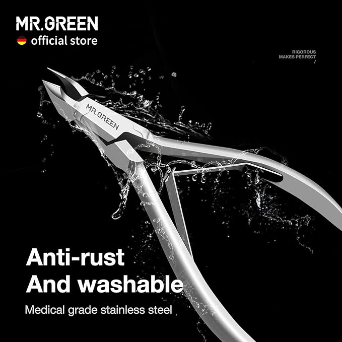 MR.GREEN Cuticle Nippers Nail Manicure Scissors Cuticle Clippers Trimmer Dead Skin Remover Stainless Steel Cutters Beauty Tool With Pusher (Mr-1028)