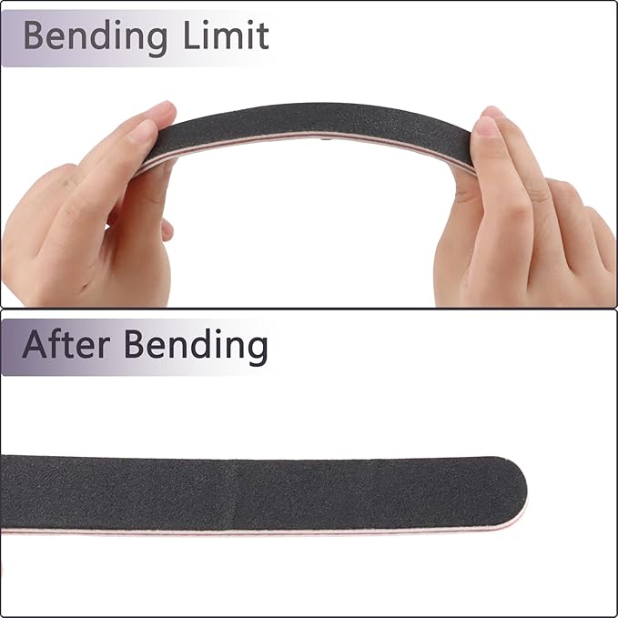 Nail File and Buffer Block, Professional Manicure Tools Kits, 100/180 Grit, Black Nail Pedicure File and Sanding Buffing Grinding Plisher File