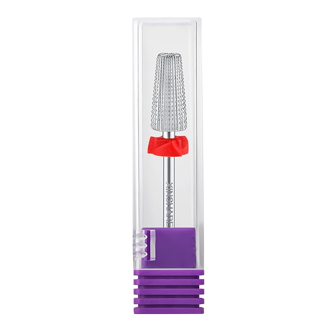 Nail Drill Bit Carbide 5 in 1 Multi-function Manicure Drill Bit 2 Way Rotate Use for Both Left and Right Handed, Fast Remove Acrylic or Hard Gel, Nail Drill Machine,Fine