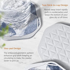 UMIRRO Absorbent Felt & Silicone Drink Coasters Set of 4, Distressed Floral | - Image 5