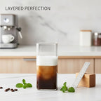 Drinking Cup Square Borosilicate Glass Tumbler Handleless Design - Image 2